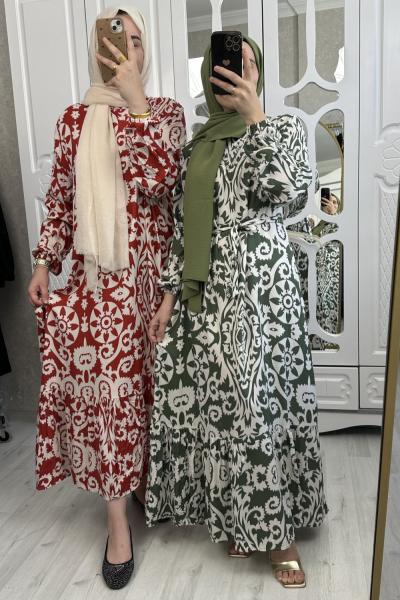 Asude Elbise Nar Çiçeği