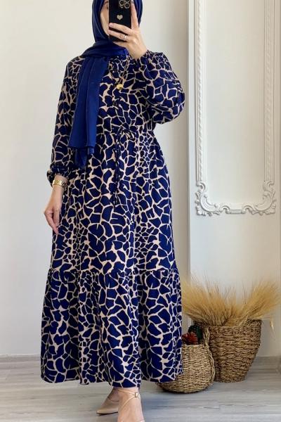 Çiğdem Elbise Lacivert