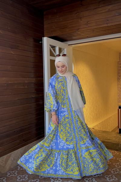 Diana Elbise  Gök Mavi