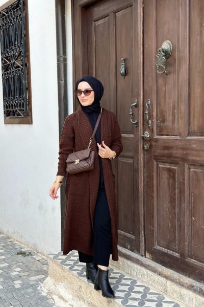 Evin Hırka Kahverengi
