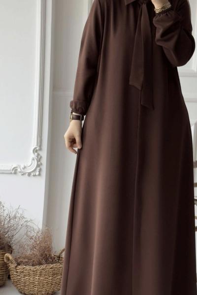 Fiyonklu Zerrin Ferace Kahverengi