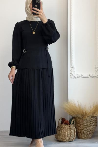 Hira Etekli Takım Siyah