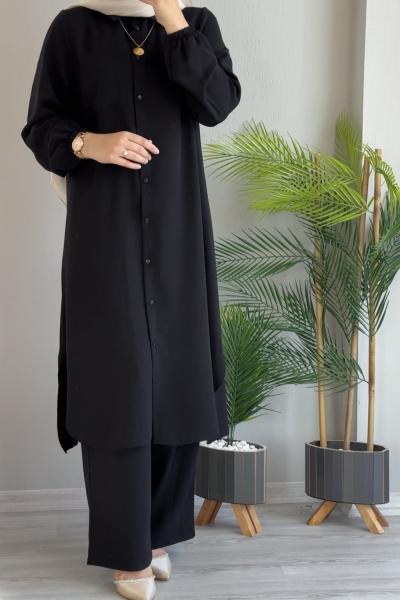 İkili Vera Tunik Takım Siyah