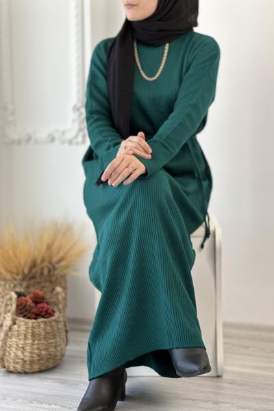 Umay Triko Elbise  Zümrüt